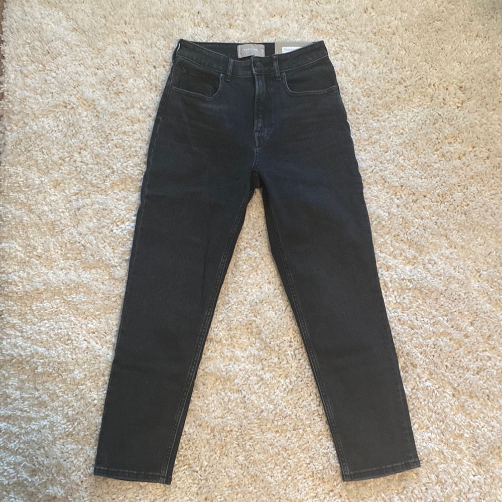 NWT Everlane Curvy Cheeky Straight Jean Washed Black Size 26 Ankle